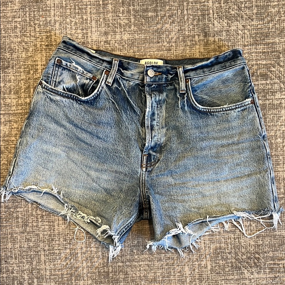 AGOLDE Women's Blue Denim Shorts